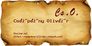 Csépány Olivér névjegykártya