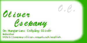 oliver csepany business card