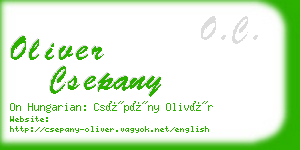oliver csepany business card